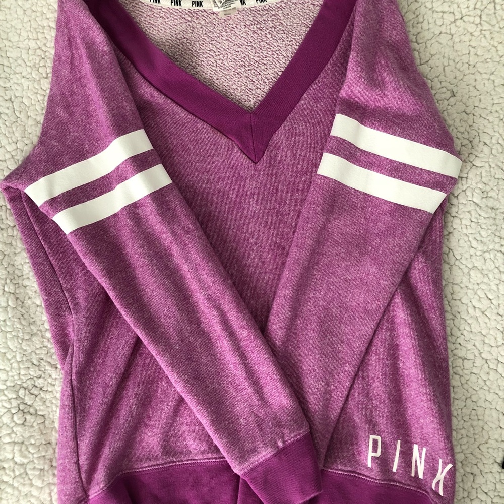 PINK Purple V-Neck
